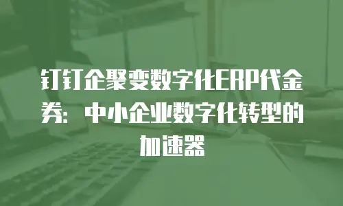 钉钉企聚变数字化ERP代金券：中小企业数字化转型的加速器