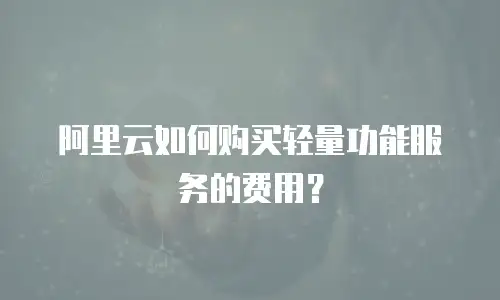 阿里云如何购买轻量功能服务的费用？