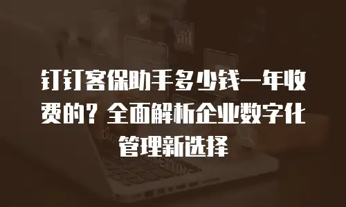钉钉客保助手多少钱一年收费的？全面解析企业数字化管理新选择