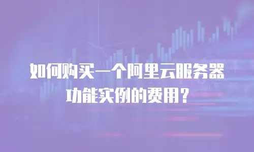 如何购买一个阿里云服务器功能实例的费用？