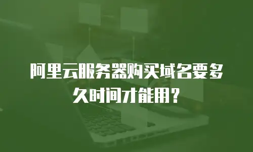 阿里云服务器购买域名要多久时间才能用？
