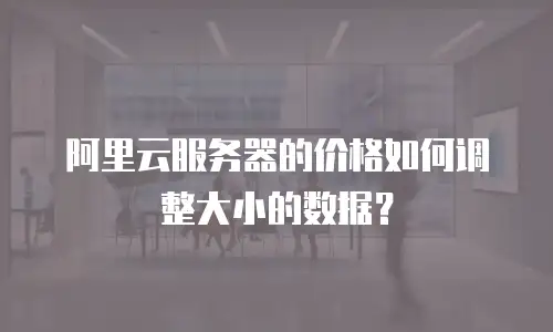 阿里云服务器的价格如何调整大小的数据？