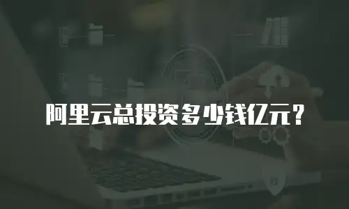 阿里云总投资多少钱亿元？