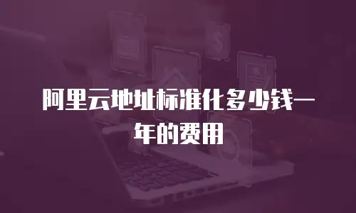 阿里云地址标准化多少钱一年的费用