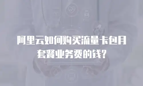 阿里云如何购买流量卡包月套餐业务费的钱？