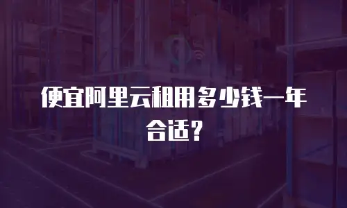 便宜阿里云租用多少钱一年合适？