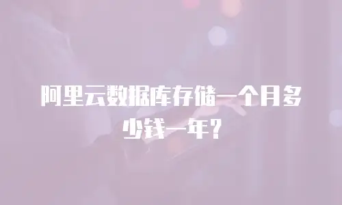 阿里云数据库存储一个月多少钱一年？