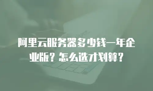 阿里云服务器多少钱一年企业版？怎么选才划算？