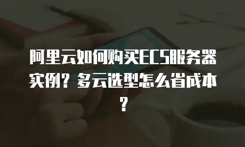 阿里云如何购买ECS服务器实例？多云选型怎么省成本？