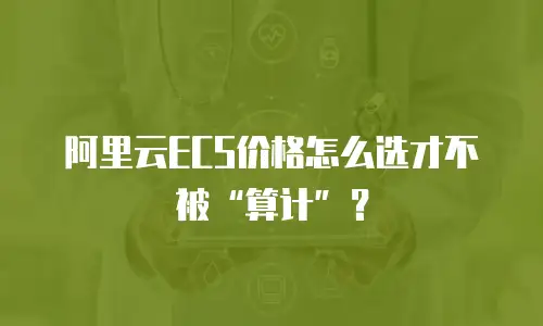 阿里云ECS价格怎么选才不被“算计”？
