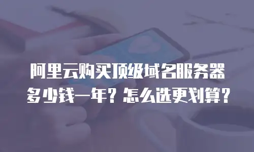 阿里云购买顶级域名服务器多少钱一年？怎么选更划算？
