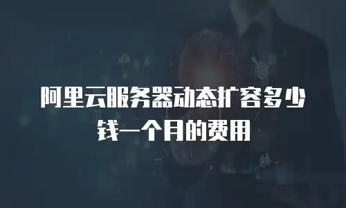 阿里云服务器动态扩容多少钱一个月的费用