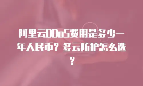 阿里云DDoS费用是多少一年人民币？多云防护怎么选？