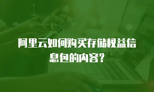 阿里云如何购买存储权益信息包的内容？
