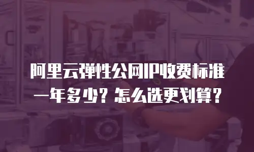 阿里云弹性公网IP收费标准一年多少？怎么选更划算？