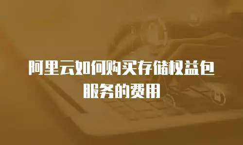 阿里云如何购买存储权益包服务的费用