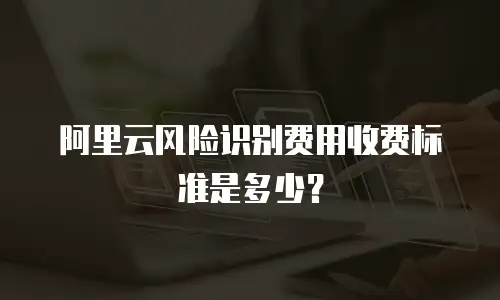 阿里云风险识别费用收费标准是多少？