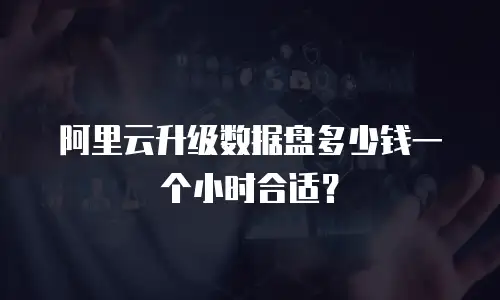 阿里云升级数据盘多少钱一个小时合适？