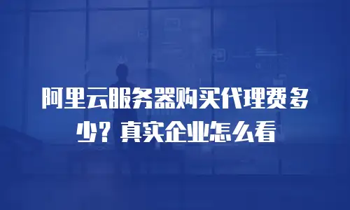 阿里云服务器购买代理费多少？真实企业怎么看