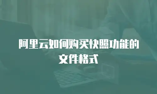 阿里云如何购买快照功能的文件格式