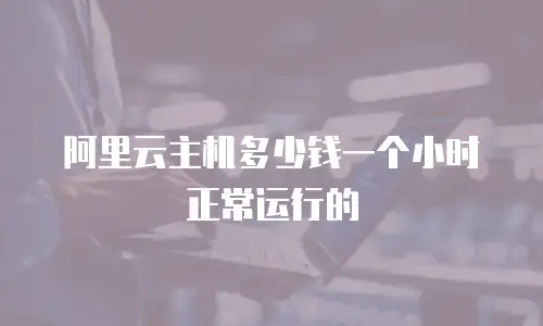 阿里云主机多少钱一个小时正常运行的