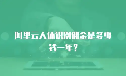 阿里云人体识别佣金是多少钱一年？