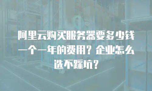 阿里云购买服务器要多少钱一个一年的费用？企业怎么选不踩坑？