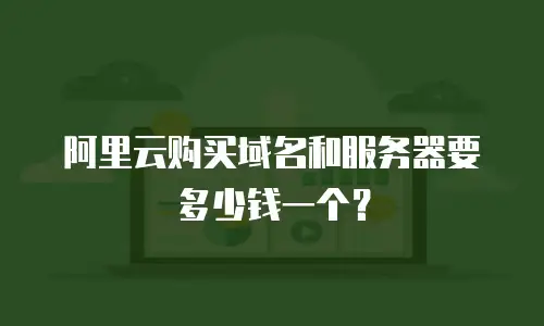 阿里云购买域名和服务器要多少钱一个？