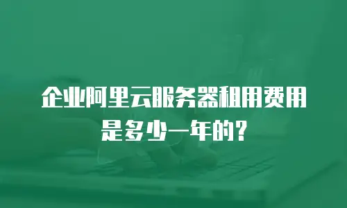 企业阿里云服务器租用费用是多少一年的？
