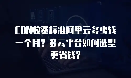 CDN收费标准阿里云多少钱一个月？多云平台如何选型更省钱？