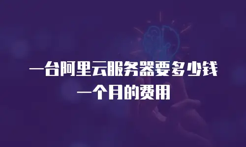 一台阿里云服务器要多少钱一个月的费用