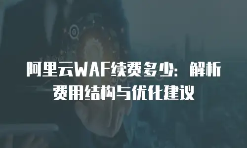 阿里云WAF续费多少：解析费用结构与优化建议