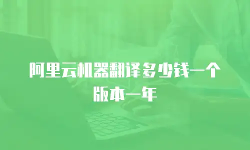 阿里云机器翻译多少钱一个版本一年