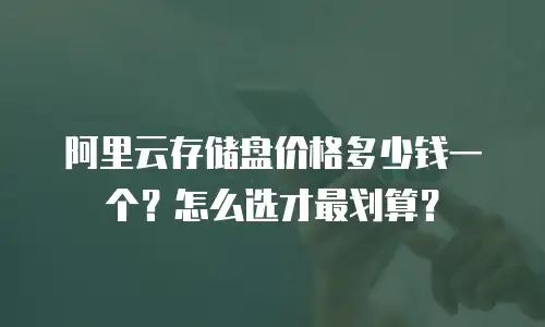 阿里云存储盘价格多少钱一个？怎么选才最划算？