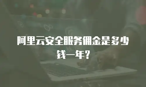 阿里云安全服务佣金是多少钱一年？