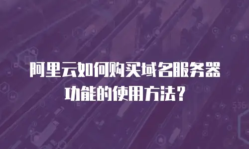 阿里云如何购买域名服务器功能的使用方法？