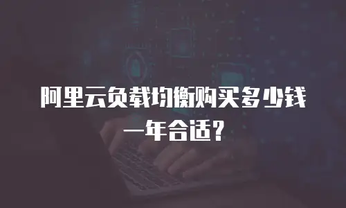 阿里云负载均衡购买多少钱一年合适？