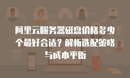 阿里云服务器磁盘价格多少个最好合适？解析选配策略与成本平衡