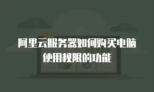 阿里云服务器如何购买电脑使用权限的功能
