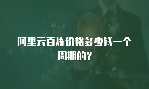 阿里云百炼价格多少钱一个周期的？