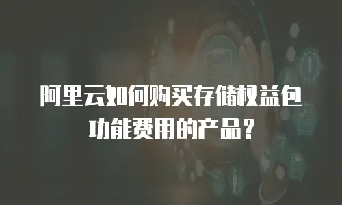 阿里云如何购买存储权益包功能费用的产品？