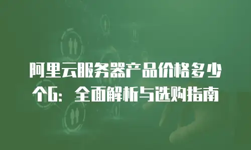 阿里云服务器产品价格多少个G：全面解析与选购指南