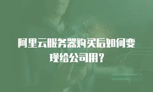 阿里云服务器购买后如何变现给公司用？