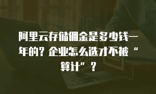 阿里云存储佣金是多少钱一年的？企业怎么选才不被“算计”？