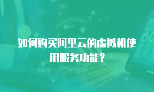 如何购买阿里云的虚拟机使用服务功能？