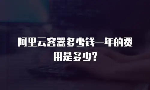 阿里云容器多少钱一年的费用是多少？