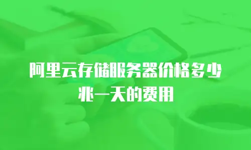 阿里云存储服务器价格多少兆一天的费用