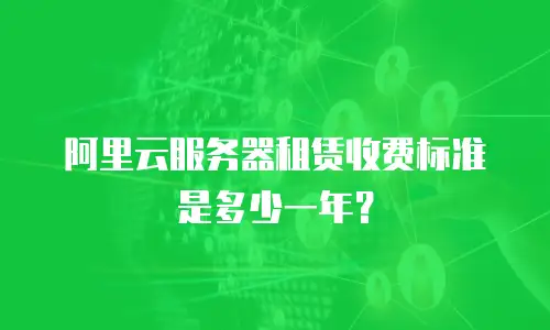 阿里云服务器租赁收费标准是多少一年？