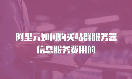 阿里云如何购买站群服务器信息服务费用的