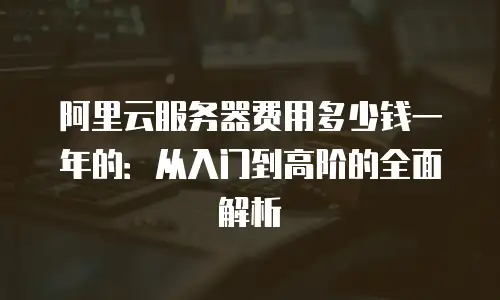 阿里云服务器费用多少钱一年的：从入门到高阶的全面解析